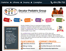 Tablet Screenshot of decaturpediatricgroup.com